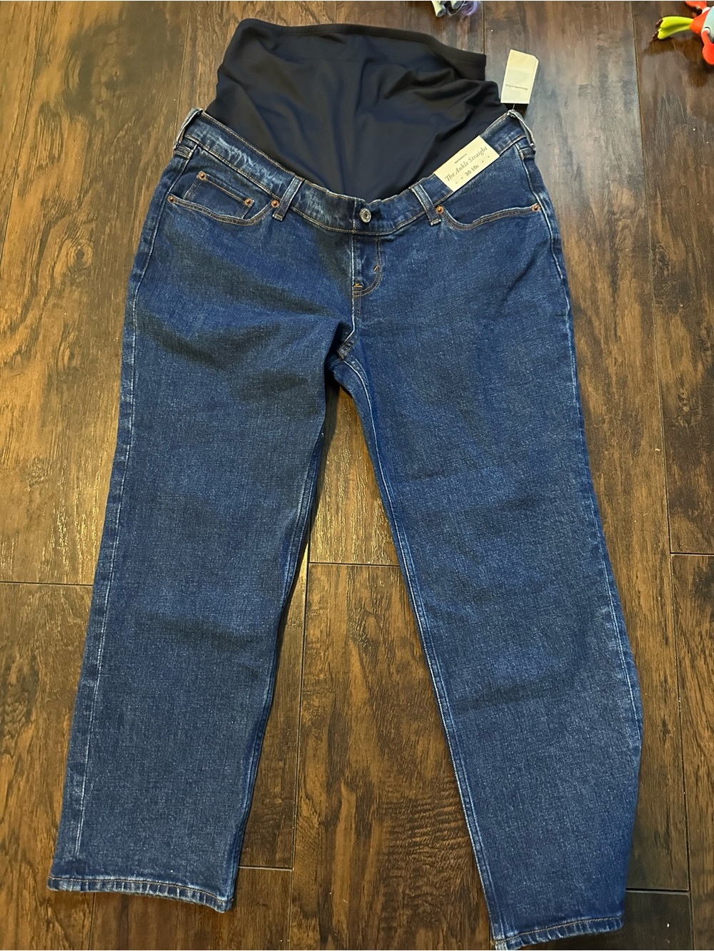 Abercrombie & Fitch Dark Blue Straight-Leg Women's Jeans maternity